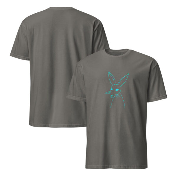 Minimalist Line Drawn Rabbit  - Semi Fitted Unisex T-Shirt Turquoise Print - Image 10