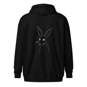 Minimalist Grey Design Unisex Heavy Blend Zip Up Hoodie