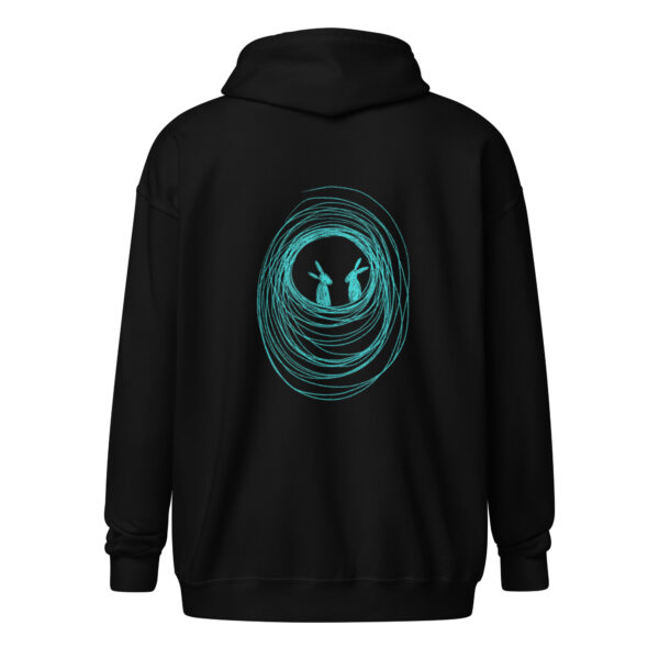 Into The Burrow Turquoise Print - Unisex Zip Up Hoodie - Image 10