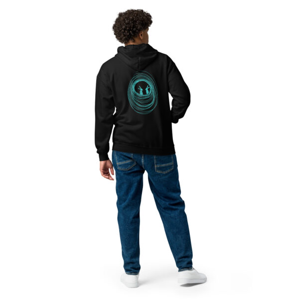 Into The Burrow Turquoise Print - Unisex Zip Up Hoodie - Image 9