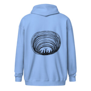 Burrow Buddies Zip-Up Unisex Hoodie Black Print