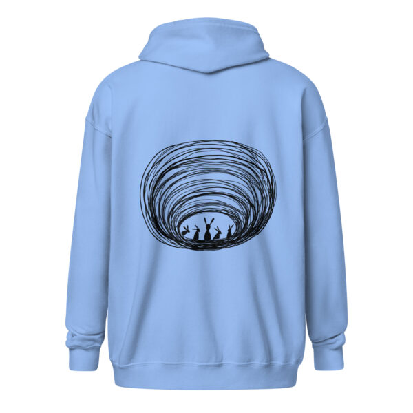 Burrow Buddies Zip-Up Unisex Hoodie Black Print