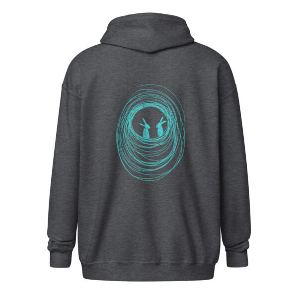 Into The Burrow Turquoise Print - Unisex Zip Up Hoodie - Image 6