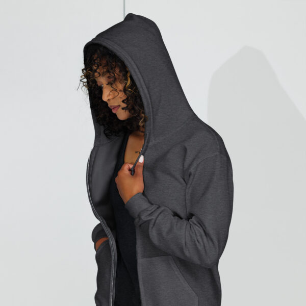 Into The Burrow Turquoise Print - Unisex Zip Up Hoodie - Image 8