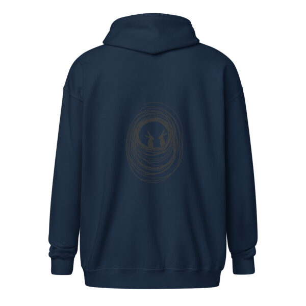 Into The Burrow Unisex Zip Up Hoodie Black Print Design - Image 4