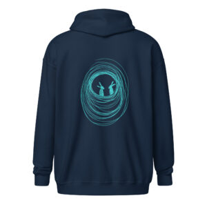 Into The Burrow Turquoise Print - Unisex Zip Up Hoodie