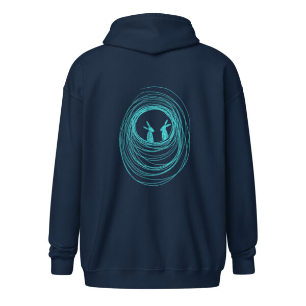 Into The Burrow Turquoise Print - Unisex Zip Up Hoodie