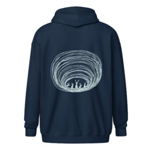 Burrow Buddies Unisex Zip-Up Hoodie – Snuggle Into Style Grey Print