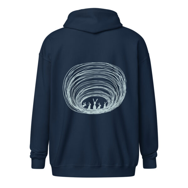Burrow Buddies Unisex Zip-Up Hoodie – Snuggle Into Style Grey Print
