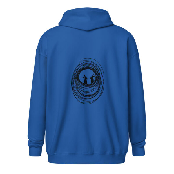 Into The Burrow Unisex Zip Up Hoodie Black Print Design - Image 6