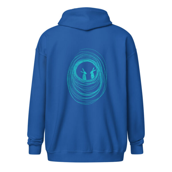Into The Burrow Turquoise Print - Unisex Zip Up Hoodie - Image 5