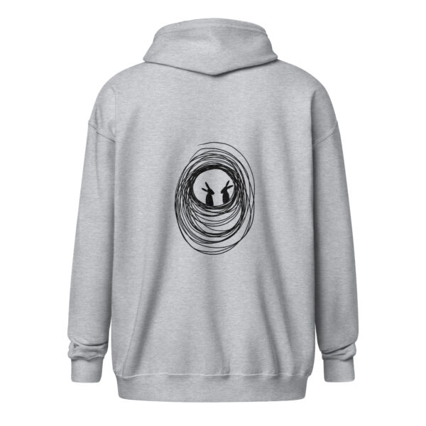 Into The Burrow Unisex Zip Up Hoodie Black Print Design - Image 8