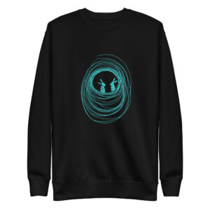 Into The Burrow Pullover Sweatshirt Turquoise Print