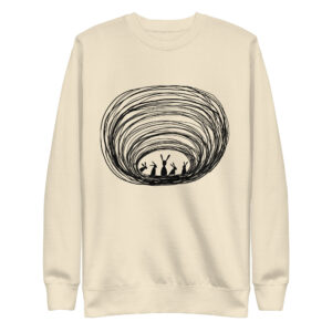 Burrow Buddies Pullover Sweatshirt – Cozy Comfort with a Whimsical Touch Black Print