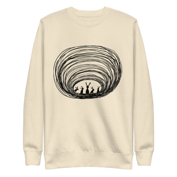 Burrow Buddies Pullover Sweatshirt – Cozy Comfort with a Whimsical Touch Black Print