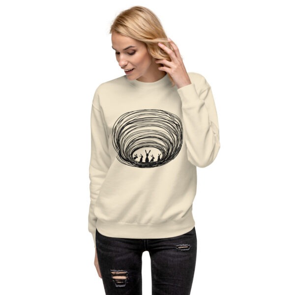 Burrow Buddies Pullover Sweatshirt – Cozy Comfort with a Whimsical Touch Black Print - Image 3