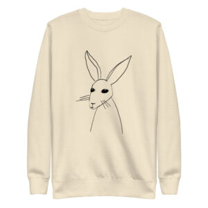 Minimalist Line Art Rabbit Pullover Unisex Sweatshirt