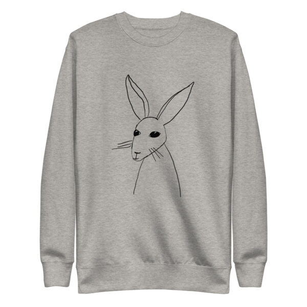 Minimalist Line Art Rabbit Pullover Unisex Sweatshirt - Image 11