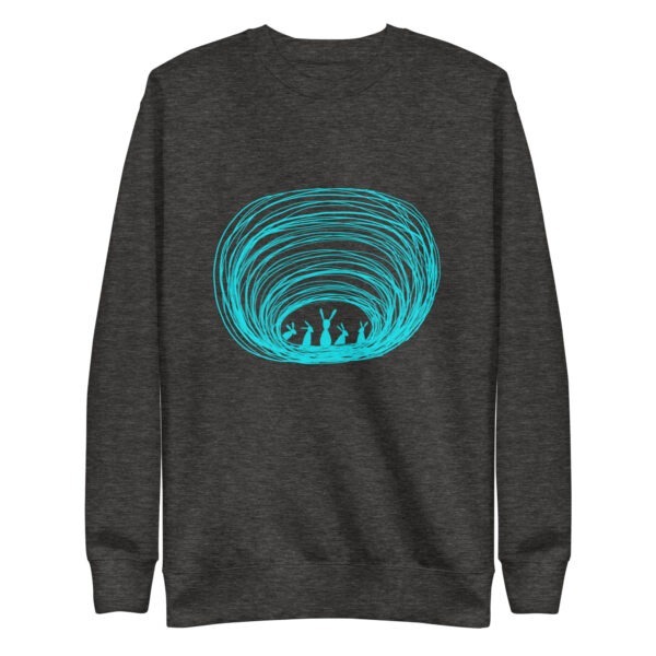 Burrow Buddies Pullover Sweatshirt – Cozy Comfort with a Whimsical Touch Turquoise Print - Image 7
