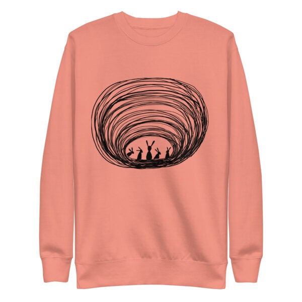 Burrow Buddies Pullover Sweatshirt – Cozy Comfort with a Whimsical Touch Black Print - Image 9