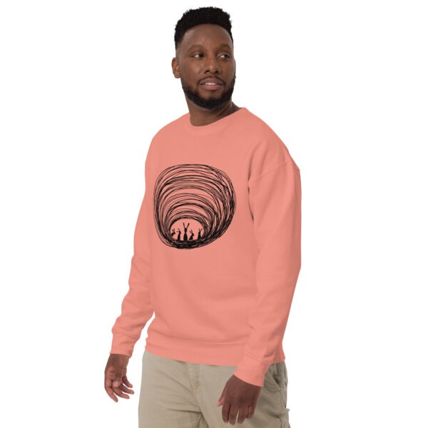 Burrow Buddies Pullover Sweatshirt – Cozy Comfort with a Whimsical Touch Black Print - Image 2