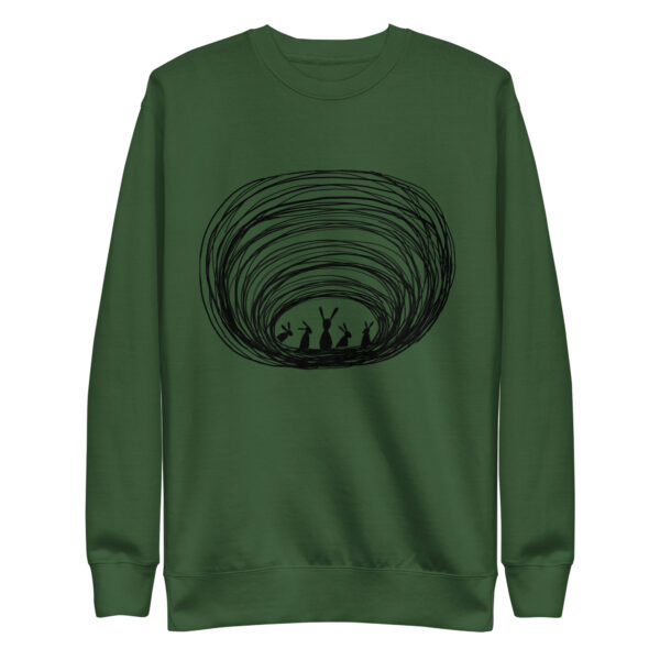Burrow Buddies Pullover Sweatshirt – Cozy Comfort with a Whimsical Touch Black Print - Image 7
