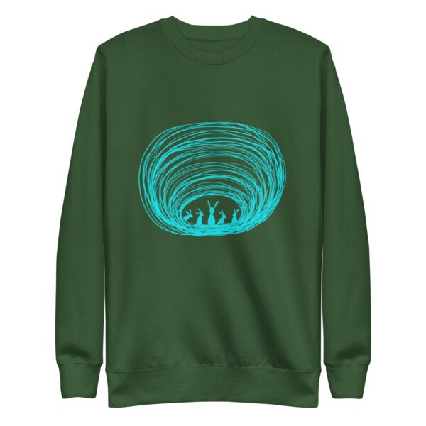 Burrow Buddies Pullover Sweatshirt – Cozy Comfort with a Whimsical Touch Turquoise Print - Image 13