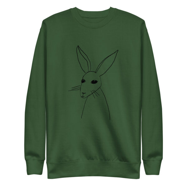 Minimalist Line Art Rabbit Pullover Unisex Sweatshirt - Image 8