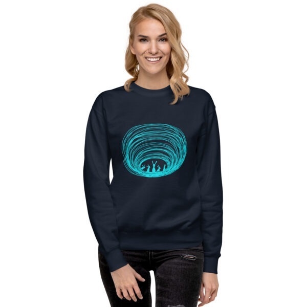 Burrow Buddies Pullover Sweatshirt – Cozy Comfort with a Whimsical Touch Turquoise Print - Image 3