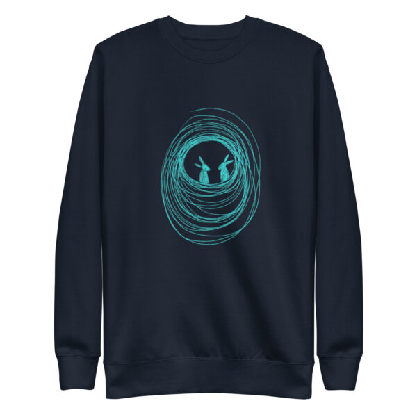 Into The Burrow Pullover Sweatshirt Turquoise Print - Image 4