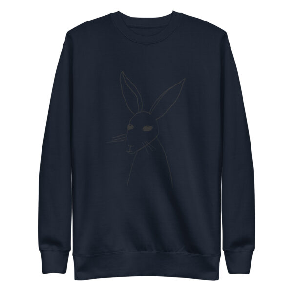 Minimalist Line Art Rabbit Pullover Unisex Sweatshirt - Image 4