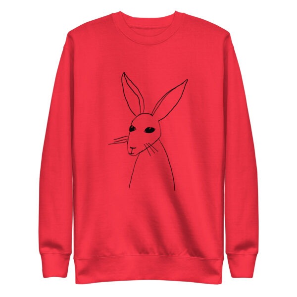 Minimalist Line Art Rabbit Pullover Unisex Sweatshirt - Image 9