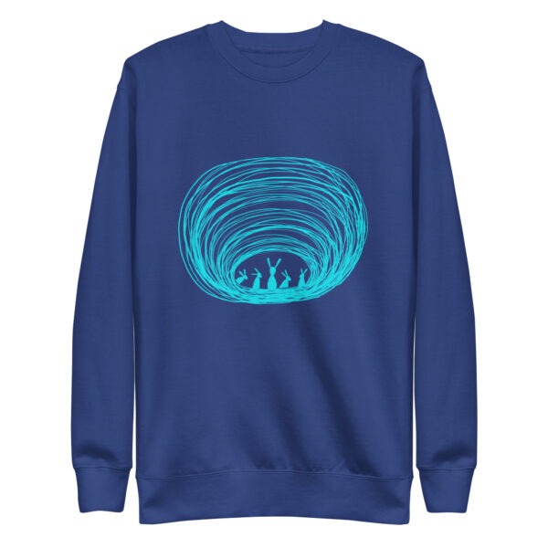 Burrow Buddies Pullover Sweatshirt – Cozy Comfort with a Whimsical Touch Turquoise Print - Image 9