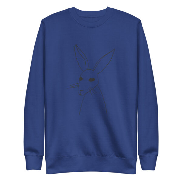 Minimalist Line Art Rabbit Pullover Unisex Sweatshirt - Image 6