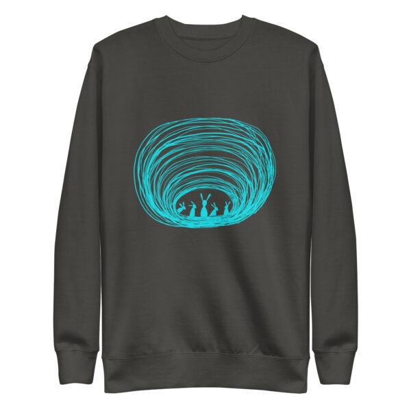 Burrow Buddies Pullover Sweatshirt – Cozy Comfort with a Whimsical Touch Turquoise Print - Image 11