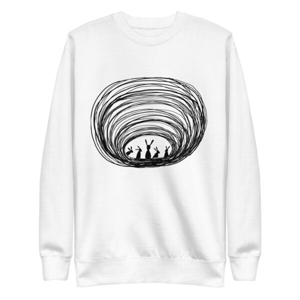 Burrow Buddies Pullover Sweatshirt – Cozy Comfort with a Whimsical Touch Black Print - Image 11