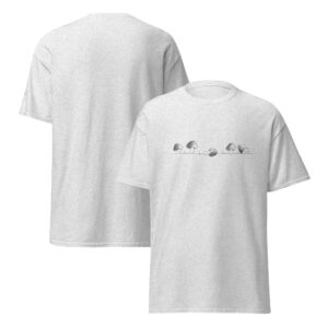 Row of Hand-Drawn Mushrooms T-Shirt – Nature Meets Style Unisex classic tee