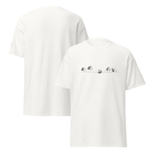 Row of Hand-Drawn Mushrooms T-Shirt – Nature Meets Style Unisex classic tee - Image 18